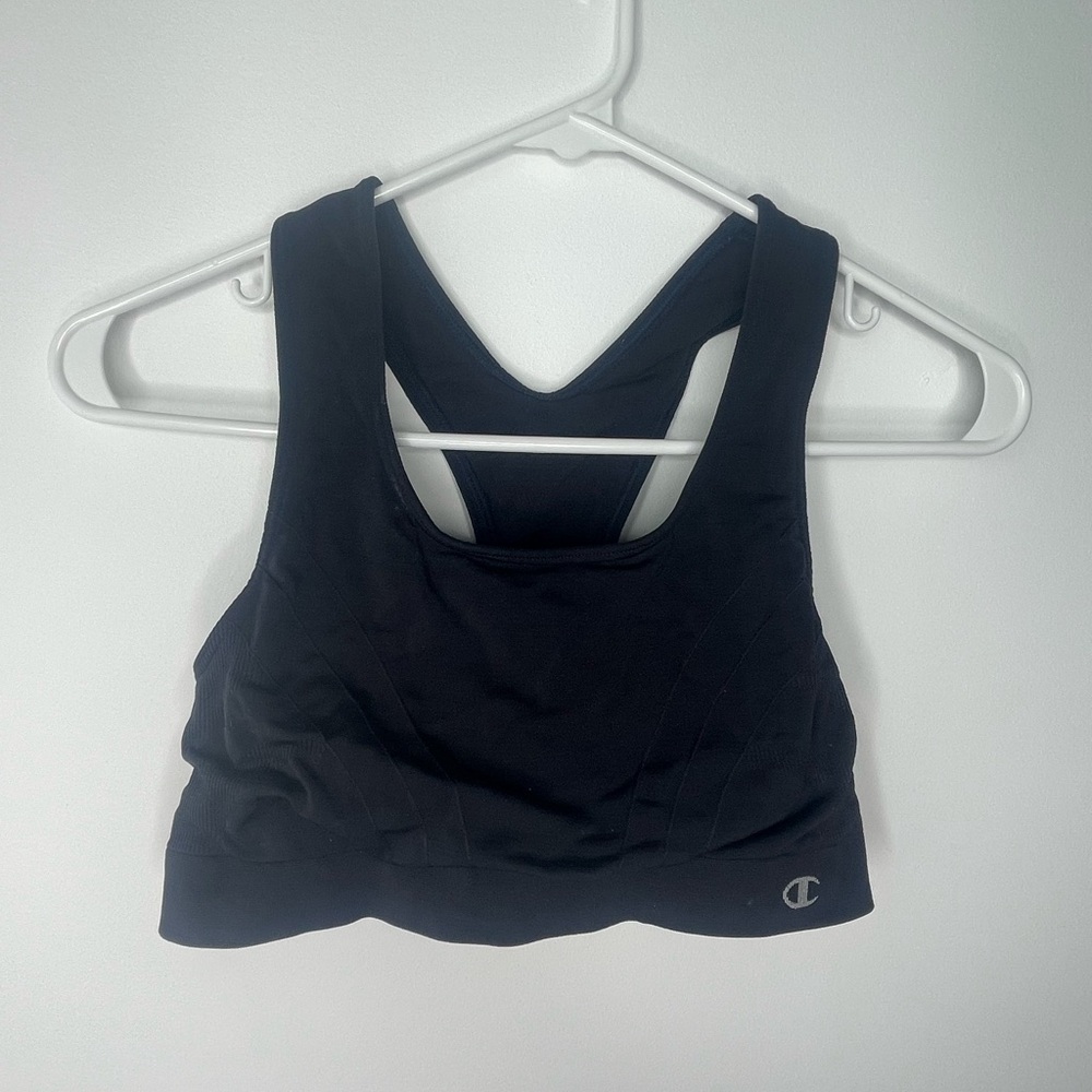 Champion Black Racerback Sports Bra